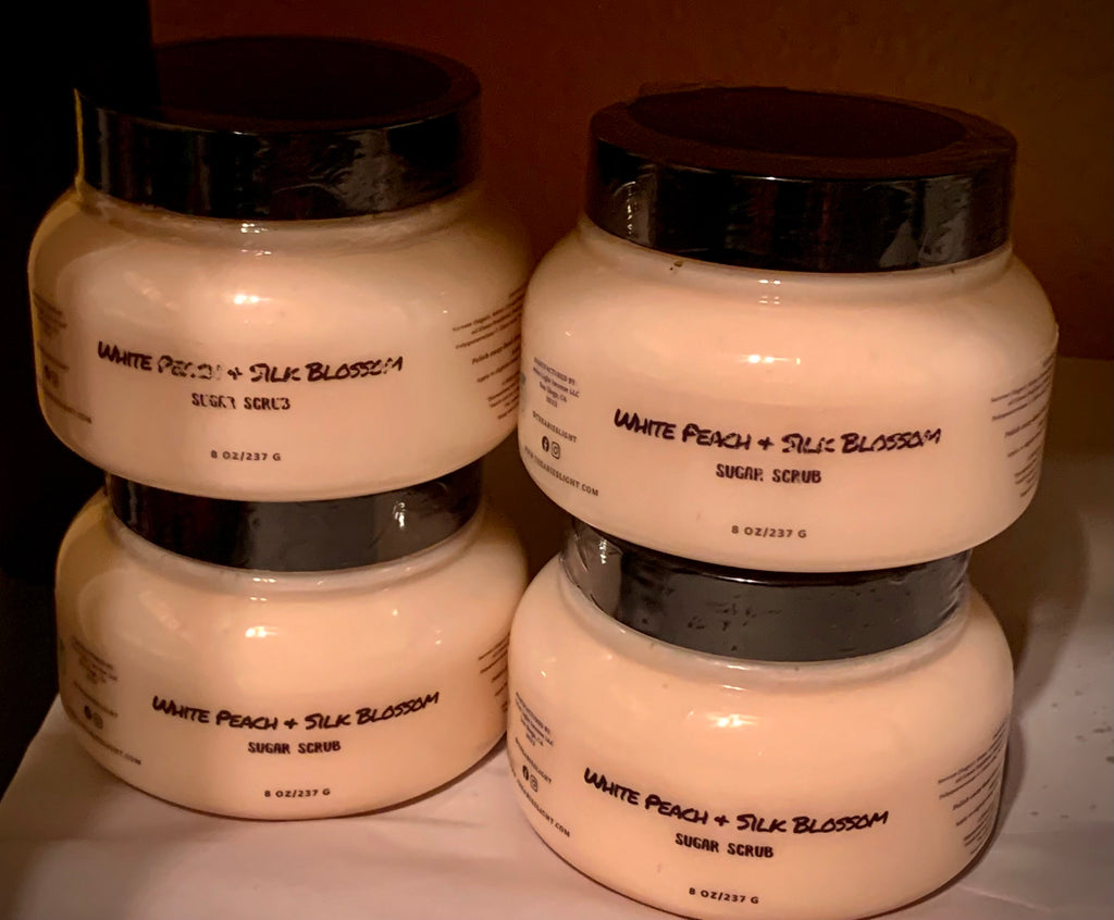White Peach and Silk blossom Sugar scrub